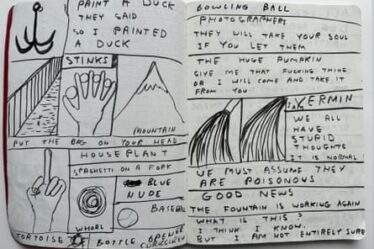 A page from one of Shrigley’s notebooks