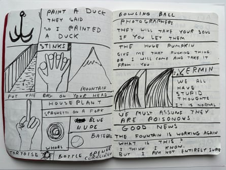 A page from one of Shrigley’s notebooks