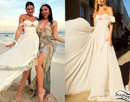 Vanessa Hudgens: White Cut-Out Gown