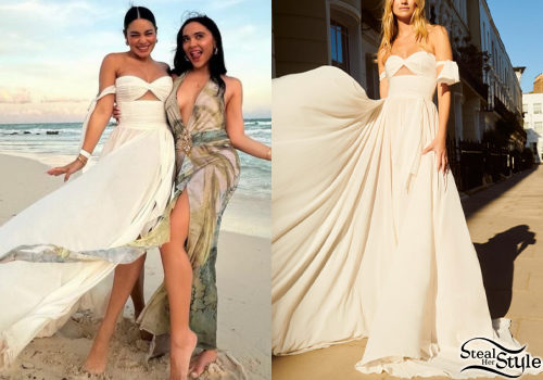 Vanessa Hudgens: White Cut-Out Gown