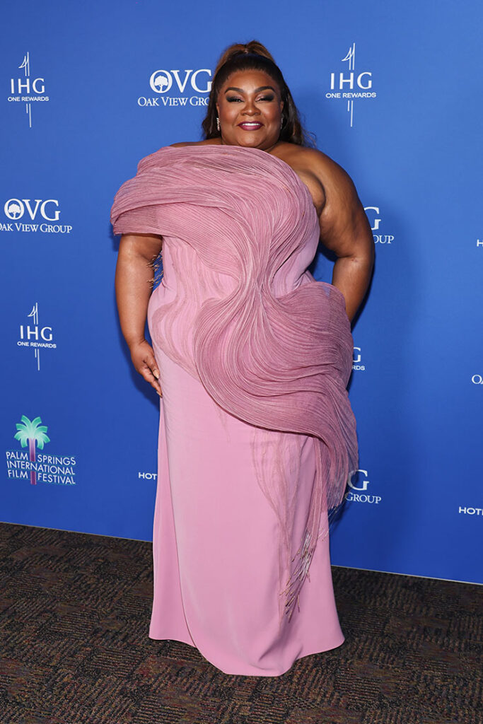 Da'Vine Joy Randolph, winner of the Breakthrough Performance Award for "The Holdovers," poses backstage during the 35th Annual Palm Springs International Film Awards