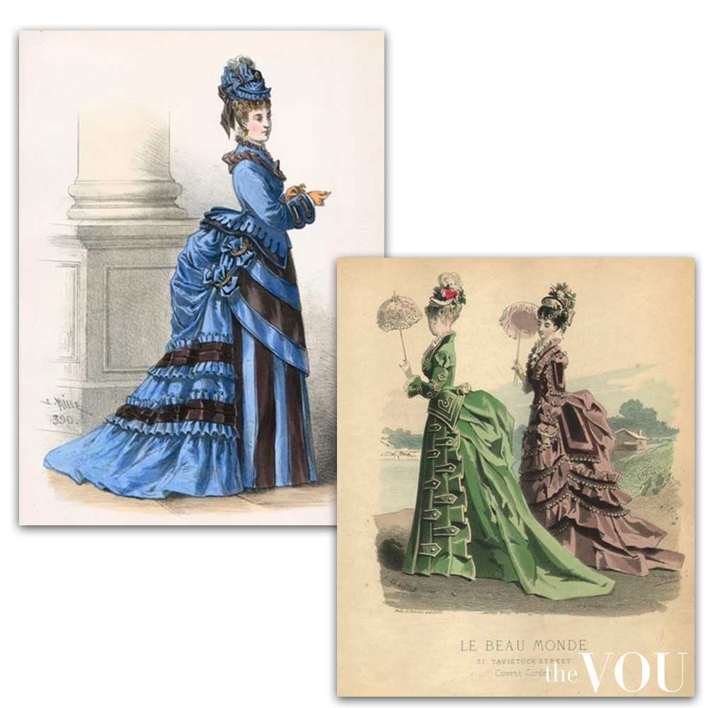 Late-victorian bustle dress