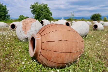 Traditional earthenware vessel for winemaking, Georgia.