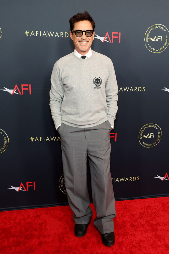 Robert Downey Jr. attended the AFI Awards Luncheon in Givenchy. 

Photo by Monica Schipper/Getty Images