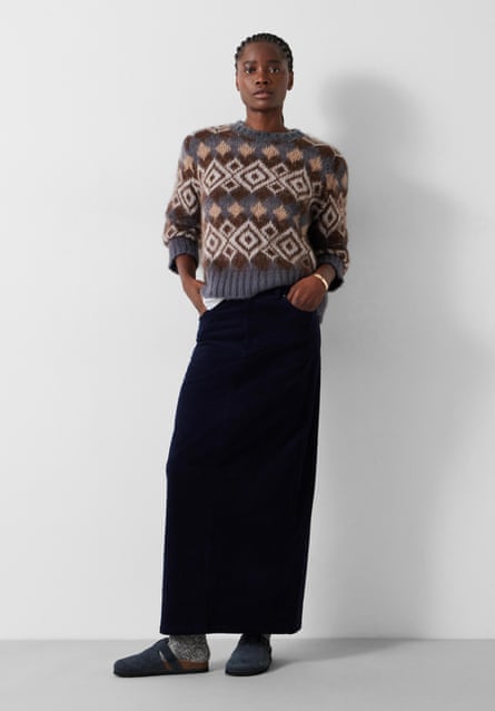 Model wears Fair Isle jumper