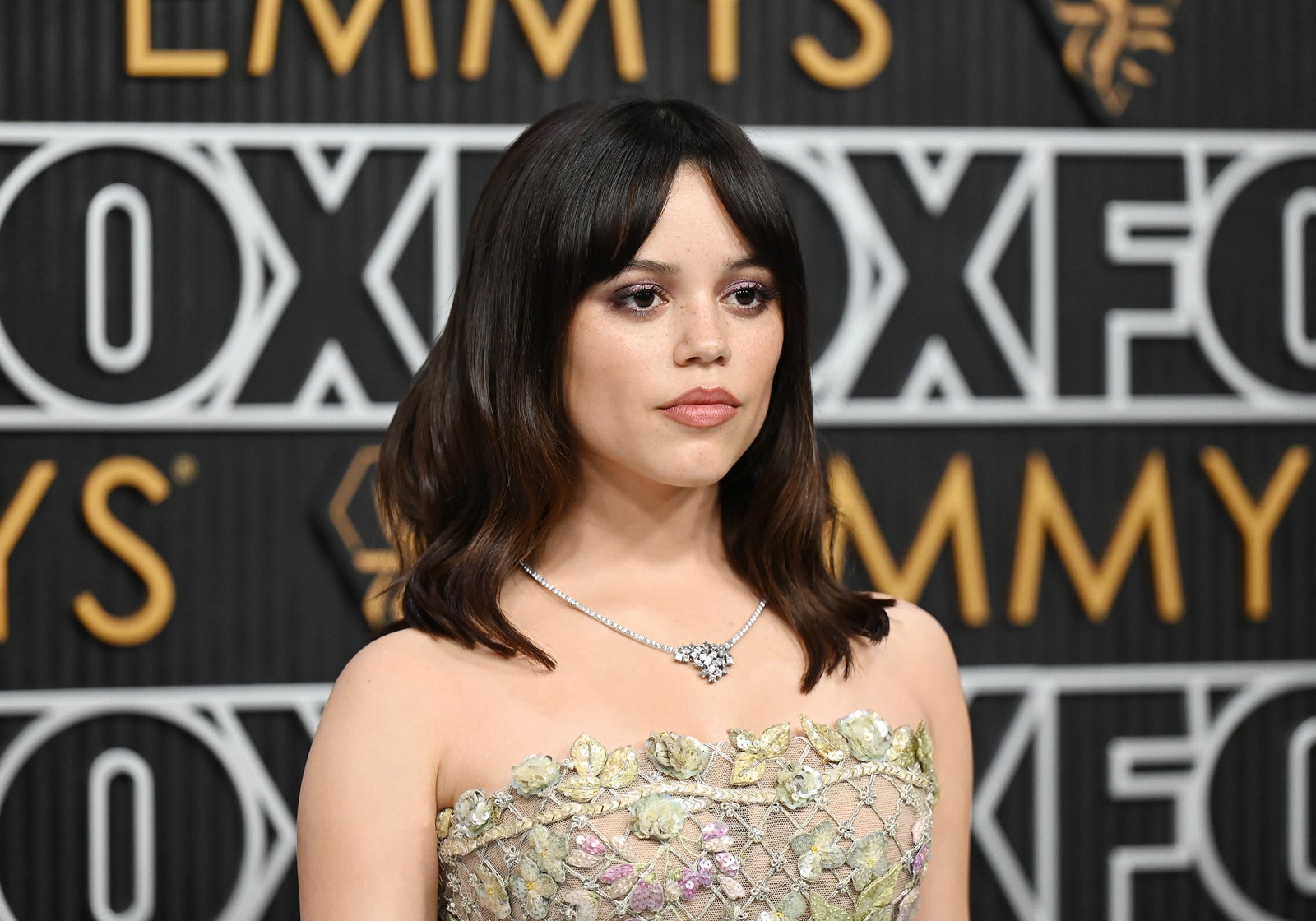Jenna Ortega at the 75th Primetime Emmy Awards held at the Peacock Theater on January 15 2024 in Los Angeles California.