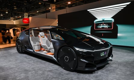 Alpha-able, LG’s ‘future mobility concept’, a car pitched as a ‘personalised digital cave’.