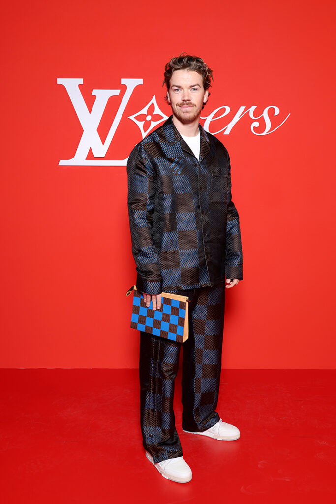 Will Poulter attends the Louis Vuitton Menswear Fall/Winter 2024-2025 show as part of Paris Fashion Week
