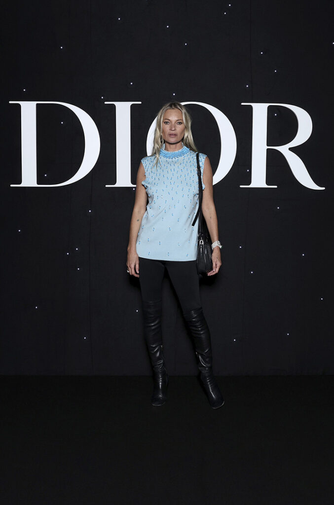Kate Moss attends the Dior Men Fall/Winter 2024-2025 show as part of Paris Fashion Week 