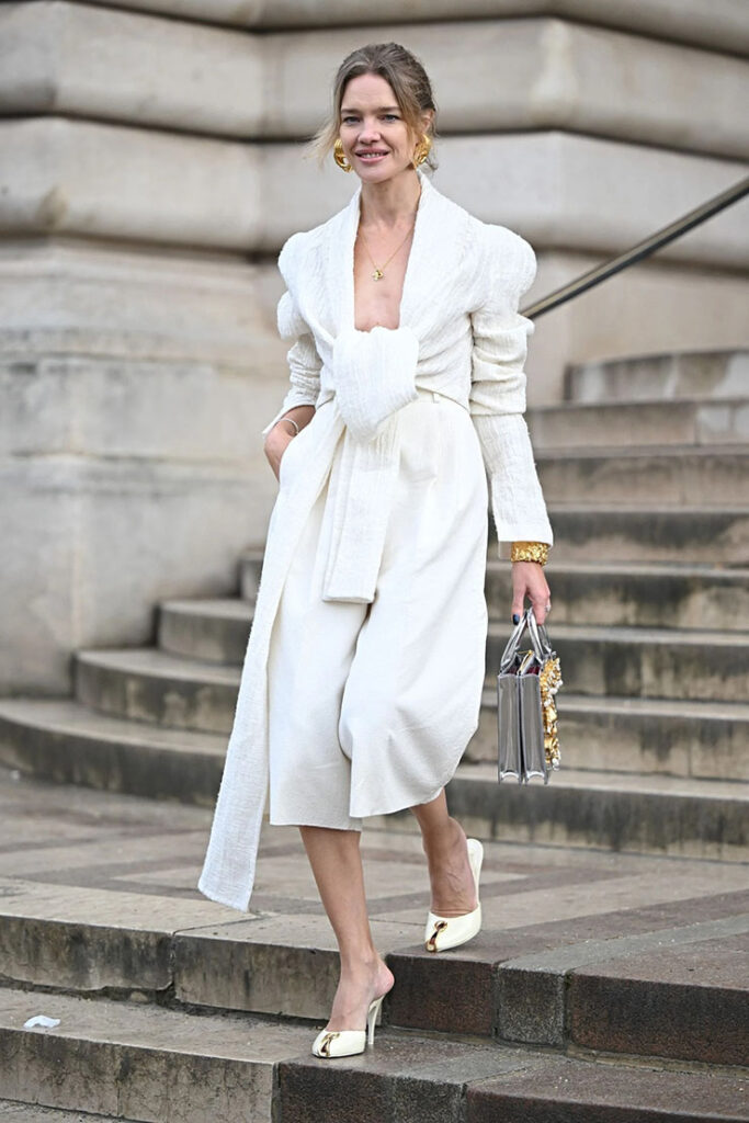 Natalia Vodianova Front Row @ Schiaparelli Spring 2024 Haute Couture