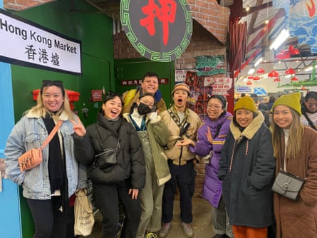 The author with friends at Glasgow’s first HK Street Market