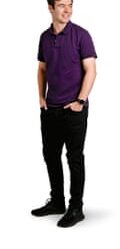 Harry, wearing a purple shirt and black jeans.