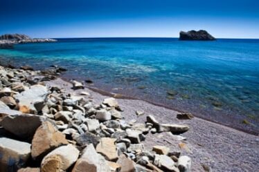 Scala Eressos beach is clean and rarely crowded.