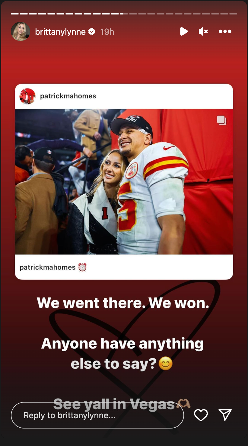 Brittany Mahomes Had a Sassy Yet Classy Response to the Haters After the Chiefs Win