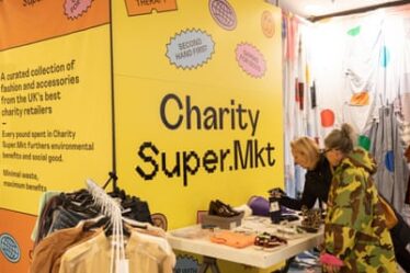 People check out the Charity Super.Mkt popup a former Topshop in Brent Cross shopping centre in London.