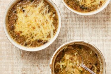 Yotam Ottolenghi’s potato cabbage and gruyere soup.