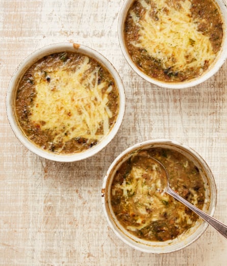 Yotam Ottolenghi’s potato cabbage and gruyere soup.