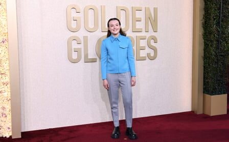Bella Ramsey attends the 81st annual Golden Globe awards.