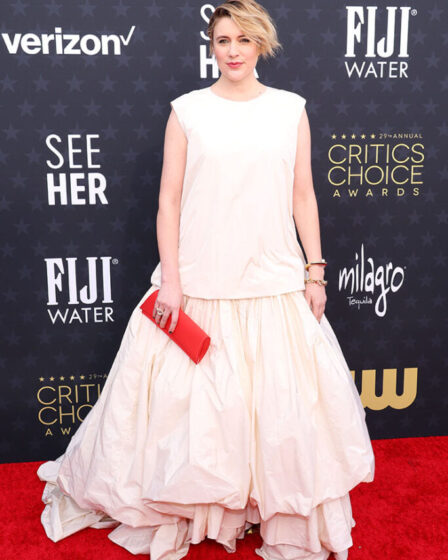 Greta Gerwig Wore Molly Goddard To The 2024 Critics' Choice Awards