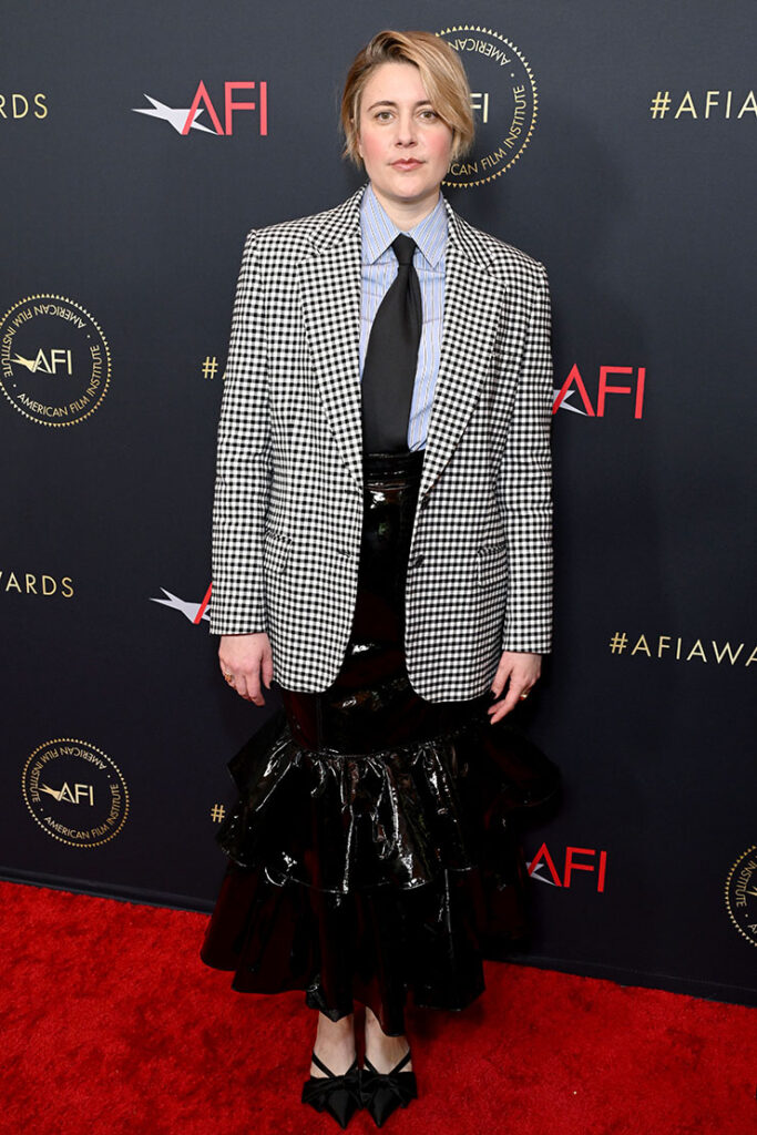 Greta Gerwig Wore Moschino To The 2024 AFI Awards