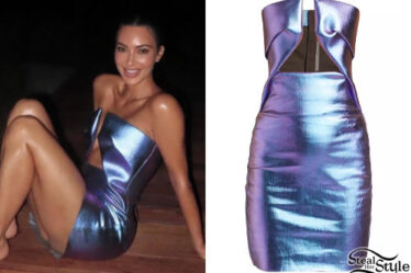 Kim Kardashian: Metallic Mini Dress