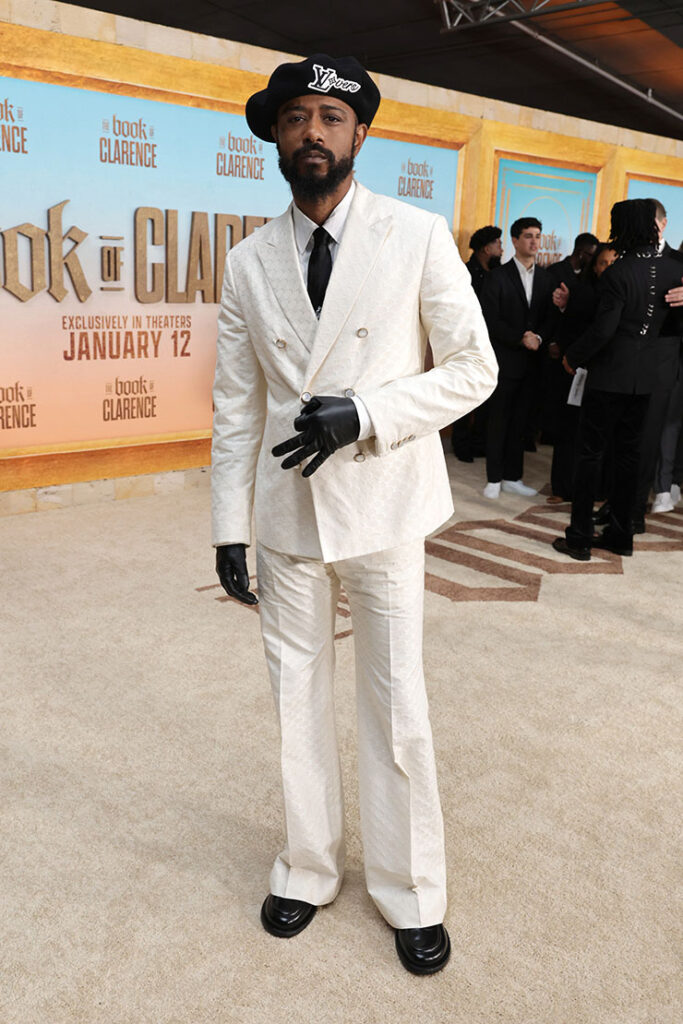 Lakeith Stanfield Wore Louis Vuitton To 'The Book of Clarence' LA Premiere