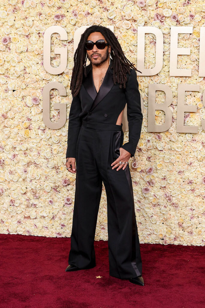 Lenny Kravitz Wore Alexander McQueen To The 2024 Golden Globe Awards