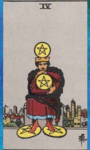 four of pentacles tarot card