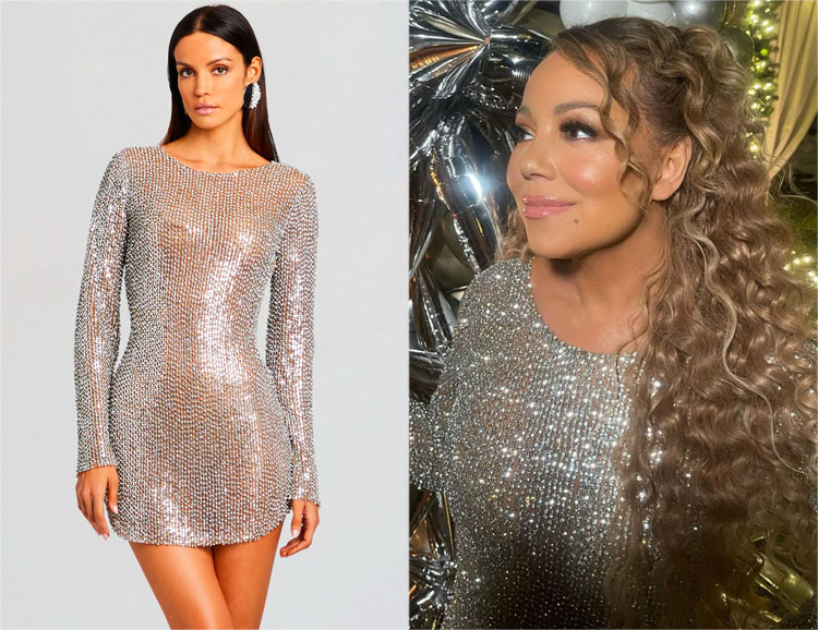 Mariah Carey's Retrofête Malaya Sequin Embellished Dress