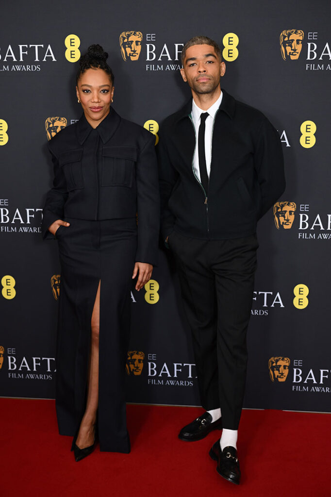 Naomi Ackie and Kingsley Ben-Adir attend the EE BAFTA Film Awards 2024 Nominations Announcement 