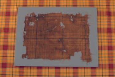 The original Glen Affric tartan laid on top of the newly recreated tartan