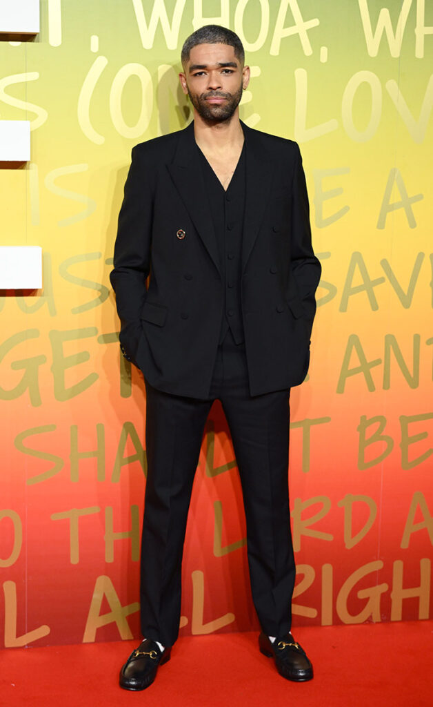 Kingsley Ben-Adir Wore Gucci To The 'Bob Marley: One Love' London Premiere