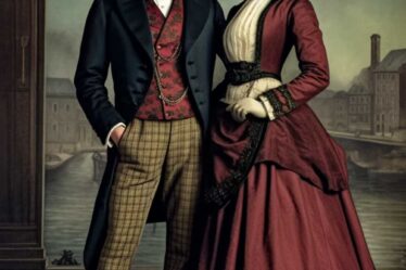Victorian fashion male and female