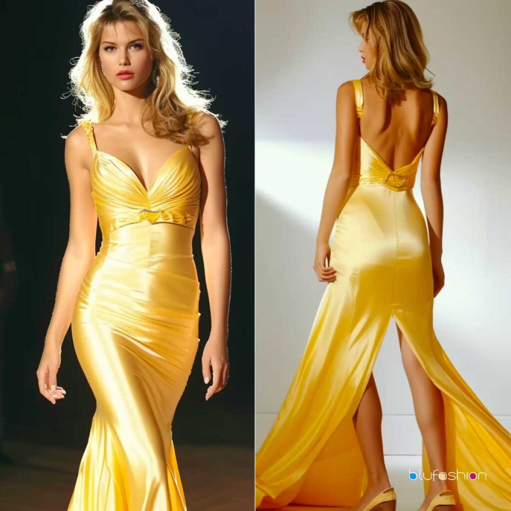 Yellow Long Evening Dress In Movie How to Lose a Guy