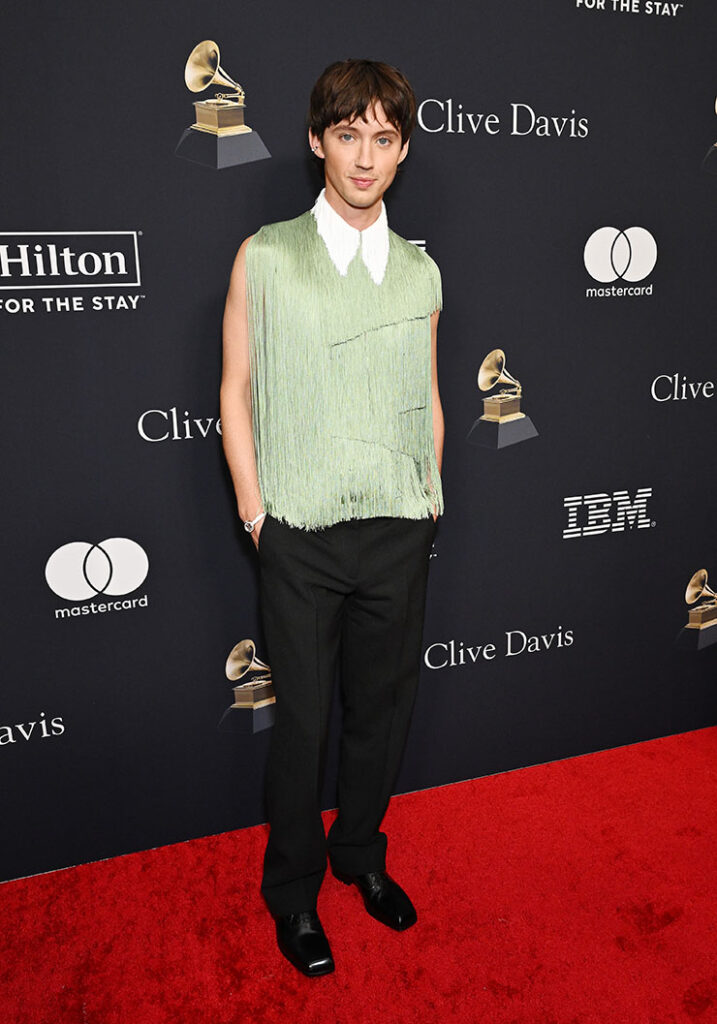 Troye Sivan attends the Clive Davis Pre-Grammy Gala Honoring Jon Platt.