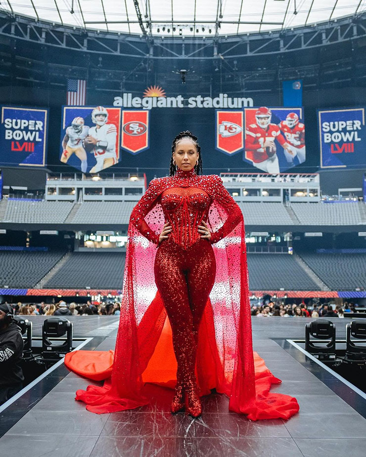 Alicia Keys at the Super Bowl LVIII
