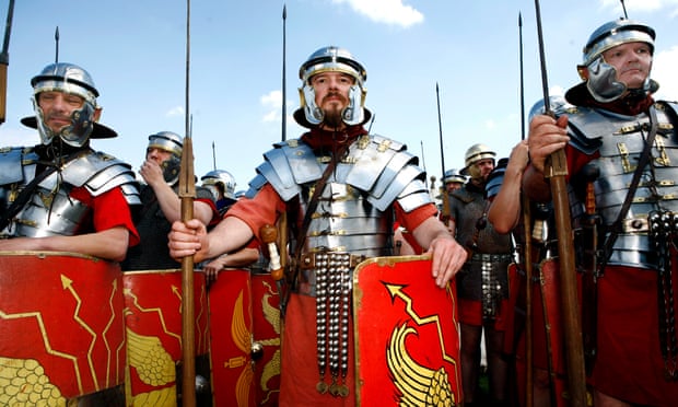 Men in Roman costume