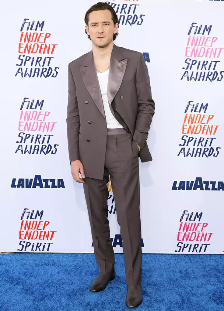 Lewis Pullman at the 2024 Film Independent Spirit Awards