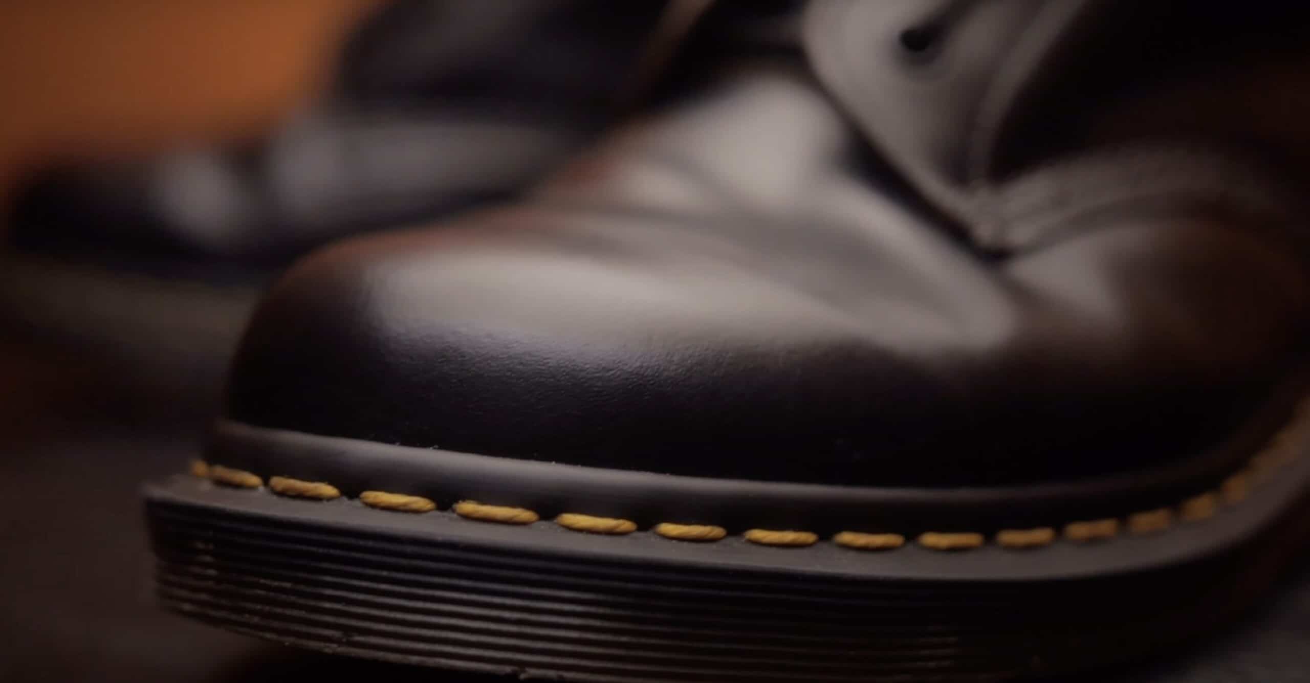 Close up of Dr Martens Stitching