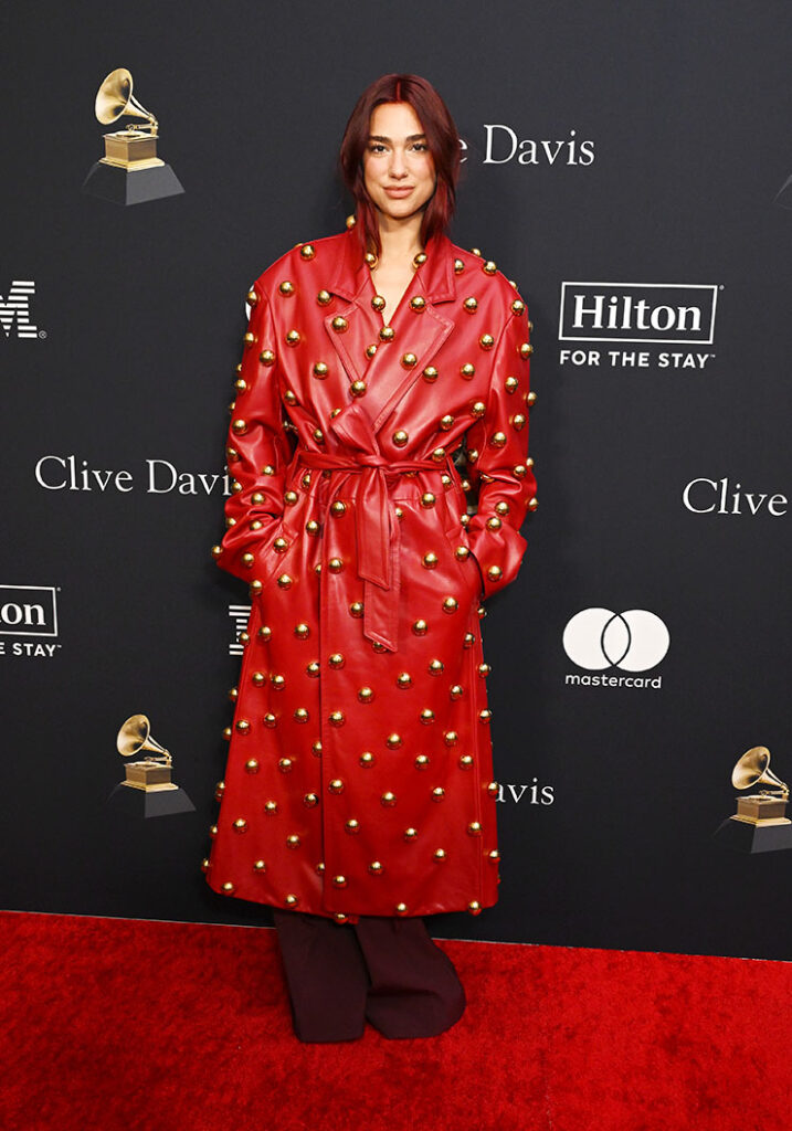 Dua Lipa Wore Valentino Haute Couture To The Clive Davis Pre-Grammy Gala