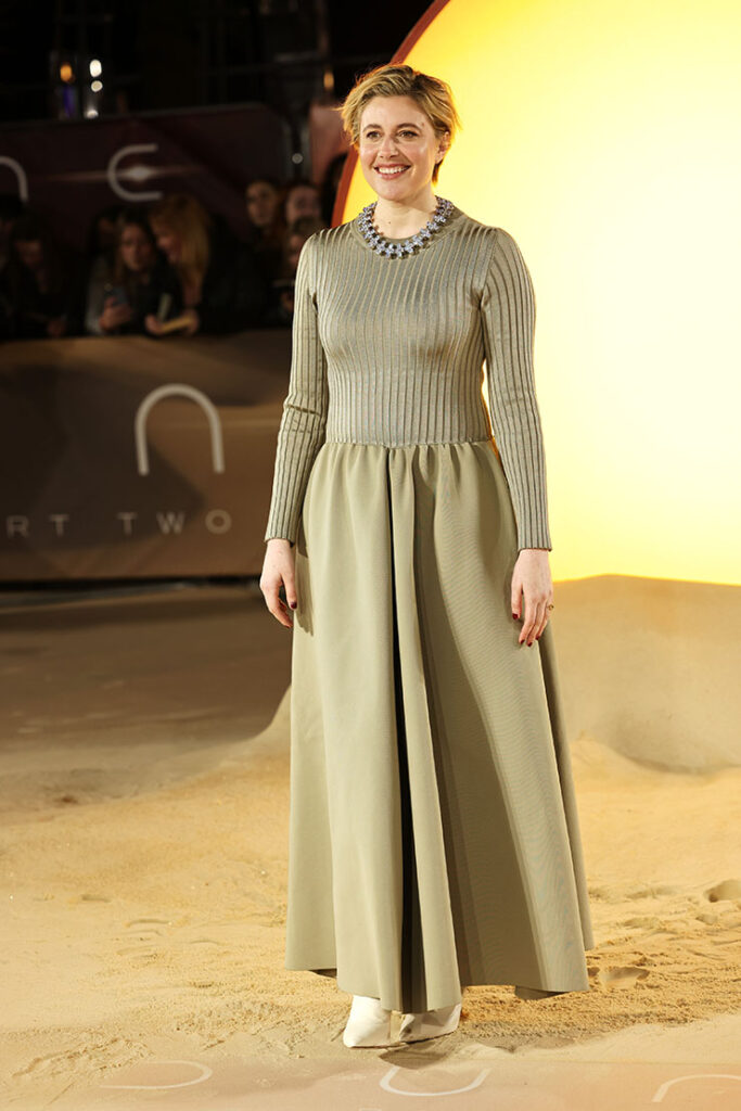 Greta Gerwig Wore Jil Sander To The 'Dune: Part Two' London Premiere