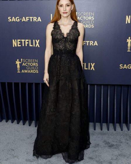 Jessica Chastain Wore Armani Privé To The 2024 SAG Awards
