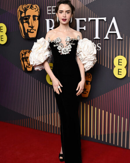 Lily James Wore Tamara Ralph Couture To The 2024 BAFTAs