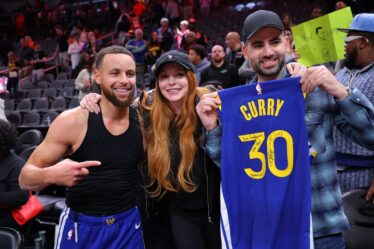 Steph Curry Lindsay Lohan and Bader Shammas.