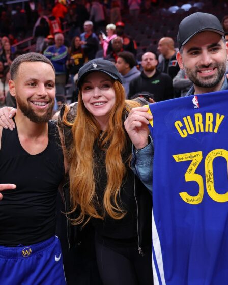 Steph Curry Lindsay Lohan and Bader Shammas.