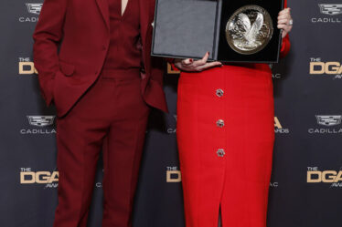 Ryan Gosling and Greta Gerwig attend the 2024 DGA Awards.