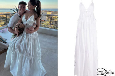Olivia Culpo: White Maxi Dress