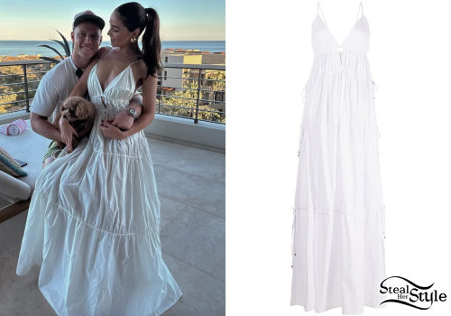 Olivia Culpo: White Maxi Dress