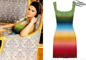 Selena Gomez: Crochet Ombre Dress