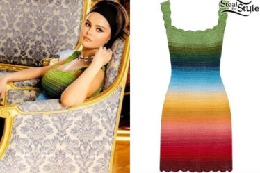 Selena Gomez: Crochet Ombre Dress